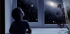 Dream Big Marketing Agency Concept with Boy Looking at Stars