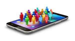Social Media Marketing NJ | Mobile Phone with People Icons Standing On It