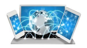 NJ Website Design Company | Laptop, Tablet, and Cell Phone and World Globe