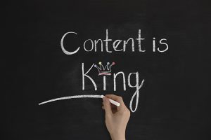 Chalkboard Sign Saying Content is King