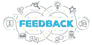 Feedback Concept -showing ways to get feedback